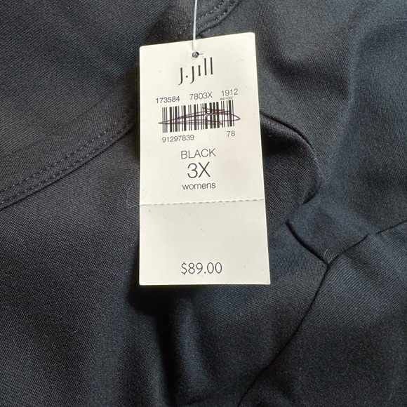 NWT  J. Jill Black Ponte Knit Top w/ Lace Accents  PLUS SIZE: 3X       #6 - Picture 12 of 12
